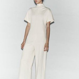 NWT ZARA SHORT SLEEVE JUMPSUIT ZW COLLECTION S, M  $129